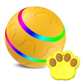 New Wicked Ball Toy Intelligent Ball USB Toys Self Rotating Ball Automatic Rotation Ball (Option: Yellow-Upgrade remote control)